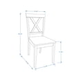 thumbnail image 3 of X-Back Solid Wood Dining Chairs in White (Set of 2), 3 of 4