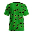 thumbnail image 4 of Fewfanhot Clothes for Women Unisex Funny Holiday Tuxedo St Patrick's day T-Shirts Graphic Short Sleeve Novelty Party Top, 4 of 8