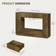 thumbnail image 2 of Farmhouse Console Table, 47 Inches Wooden Entryway Table with Storage, Fluted Sofa Table with 2 Handle-Less Drawers, for Entryway, Living Room, Foyer, Hallway, Dark Brown, 2 of 9
