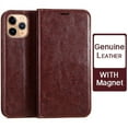 thumbnail image 1 of Musubo Genuine Leather Flip Case For iPhone 16 Pro 15 Xs Max Luxury Wallet Fitted Cover For iPhone 13 Pro Max 12 Pro Coque Capa tzw, 1 of 7