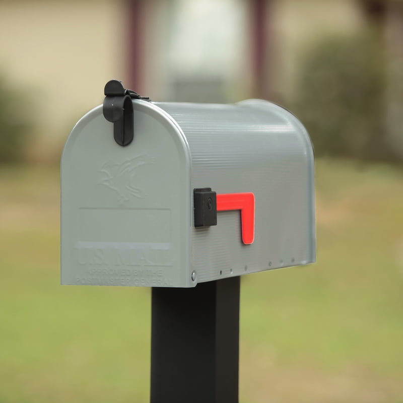 Gibraltar Mailboxes ST1000AM Mailbox Gibraltar es Grayson Classic Galvanized Steel Post Mount Gray Powder Coated