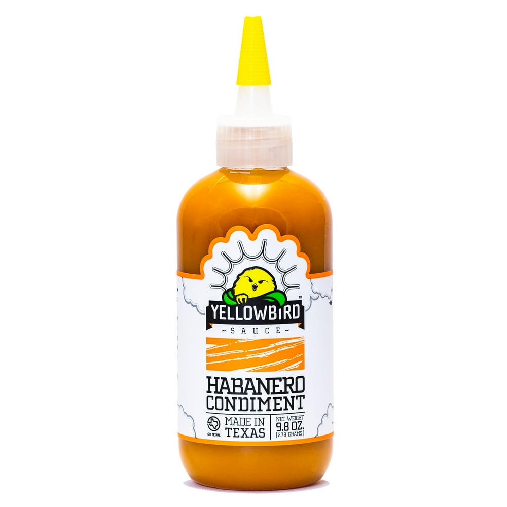Yellowbird Condiment Sauce, Habanero, 9.8 oz