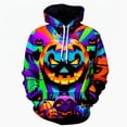 thumbnail image 2 of Sudadera con capucha con estampado de calabaza de moda de Halloween para hombre, divertida sudadera informal de manga larga con estampado 3D, jersey de gran tamaño con capucha, 2 of 4