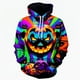thumbnail image 2 of Sudadera con capucha con estampado de calabaza de moda de Halloween para hombre, divertida sudadera informal de manga larga con estampado 3D, jersey de gran tamaño con capucha, 2 of 5
