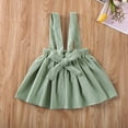 thumbnail image 3 of Qiylii Baby Girl Solid Color Suspenders Short Skirt Party Festive Clothes, 3 of 7