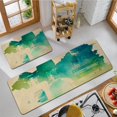 thumbnail image 3 of Blue Kitchen Rugs and Mats with Rubber Backing Non Skid Washable,2 Pieces Fashion Kitchen Mats for Floor Runner Rugs Standing Mat Set (17" Wx30 L+17" Wx 47" L Perfume), 3 of 3