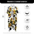 thumbnail image 6 of DISNIMO Cow Sunflower Print Women's Kimono Cover Up Casual Loose Summer Beach Coverups Open Front Cardigan Swimsuit Cover ups Long Half Sleeve Resort Wear, 6 of 6