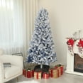 thumbnail image 2 of HOMCOM 7 ft Artificial Christmas Tree with Snow Flocked Branches, Hinge, 2 of 10
