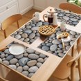 thumbnail image 5 of Pebble Stone Placemats Set of 6 Modern Minimalist Nature Art Aesthetics Place Mats Indoor Wipeable Table Mats Washable Cloth Dining Table Placemats for Kitchen Holiday Party Home Decor 13x19 Inch, 5 of 9