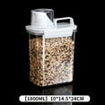 thumbnail image 2 of 2 Pcs Set Rice Dispenser Storage Containers, Small Rice Bucket with Measuring Cup & Pour Spout, Kitchen Plastic Airtight Container for Cereal, Grain, Flour, Sugar, Oatmeal, 1800ml, 2 of 7