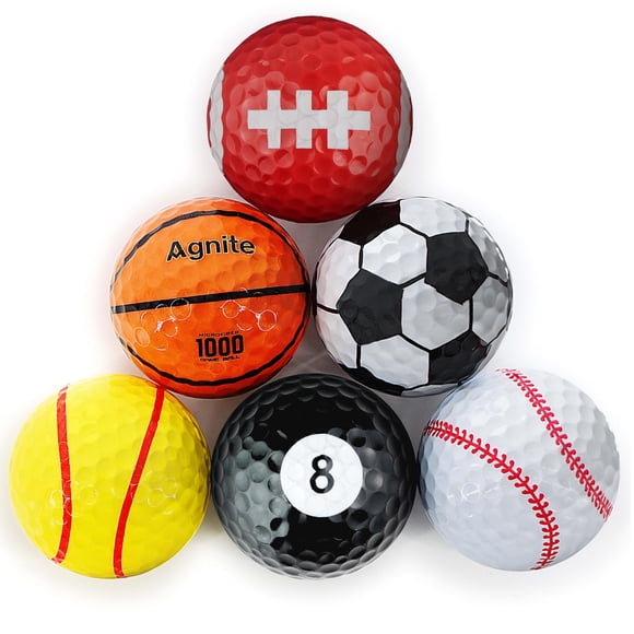 Pelotas de golf Golfupp, divertidas, 6 unidades de colores para niños y papás