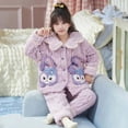 thumbnail image 1 of Disney LinaBell Stitch Hello kitty para niños, ropa de dormir cálida, pijamas de invierno de Anime lindo, ropa de estar por casa, regalo de Navidad, 1 of 3