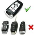 thumbnail image 3 of iJDMTOY Real Carbon Fiber Shell Cover For 18+ Ford Edge Fusion Mustang F150 F250 4B Key, 3 of 7