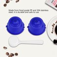 thumbnail image 2 of Filtro de cápsula de café recargable reutilizable de acero inoxidable Pp 304 de grado alimenticio (azul), 2 uds., 2 of 8