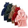 thumbnail image 5 of Godderr Kids Baby Hooded Robe for Toddler Bathrobe for 1-7Y Soft Animal Rabbit Ears Plush Bathrobe Kids Pajamas Autumn Winter Cute Bathrobe, 5 of 5