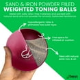 thumbnail image 4 of Soft Weighted Balls for Exercise - Latex Free, Easy to Grip, Versatile Physical Therapy Exercise Ball - Lime, 2lbs, 4 of 9
