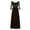 Black, variant on LEAVINGSUO Maxi Dresses for Women Women's formal Wedding Bridesmaid Long Evening Party Prom Ball Gown Cocktail Dress Dress Wine XXXL