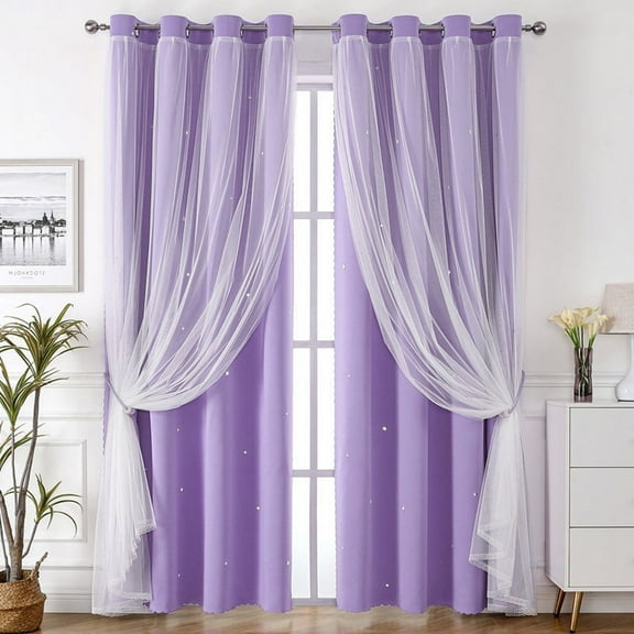 XmhyTop purple Blackout Curtains, 100*200CM 1slice, Living Room Curtains with Grommet Top, Easy to Install Window Drapes - Premium Polyester Blackout Curtains for Bedroom & Living Room Decor