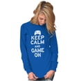 thumbnail image 4 of Vintage Keep Calm Video Game On Nerd Long Sleeve TShirt Men Women Brisco Brands X, 4 of 6