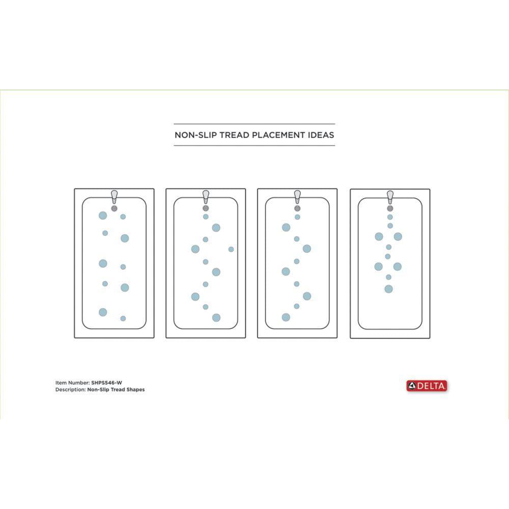 Non Slip Tread Shapes in White (10-Pack)