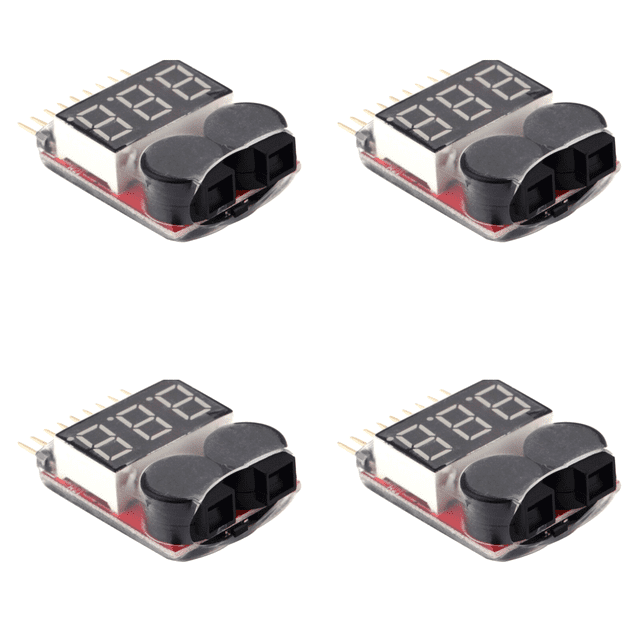 1-8s 3.7V-22.2V Probador voltaje batería Lipo Alarma zumbador para RC