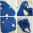 thumbnail image 2 of Kukuzhu Crochet Tote Bag for Women Hollow Shoulder Bag Knit Tote Bag Large Hobo Bag Summer Aesthetic Knit Bag with Flower Decor, 2 of 7