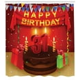 thumbnail image 3 of Ambesonne Party Shower Curtain, Cake Birthday, 69"Wx84"L, Multicolor, 3 of 3
