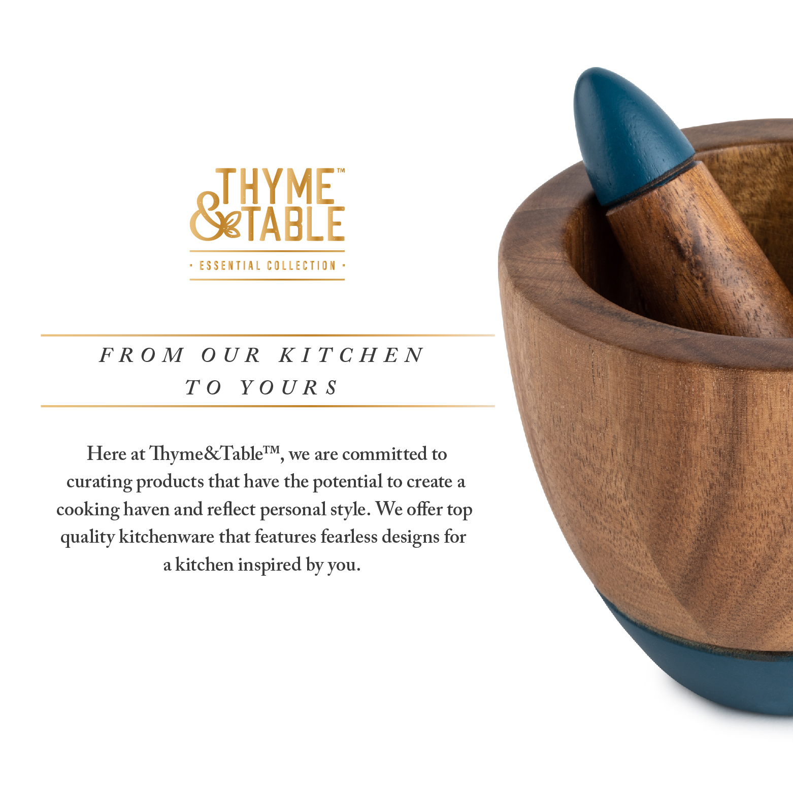 Acacia Wood Mortar and Pestle