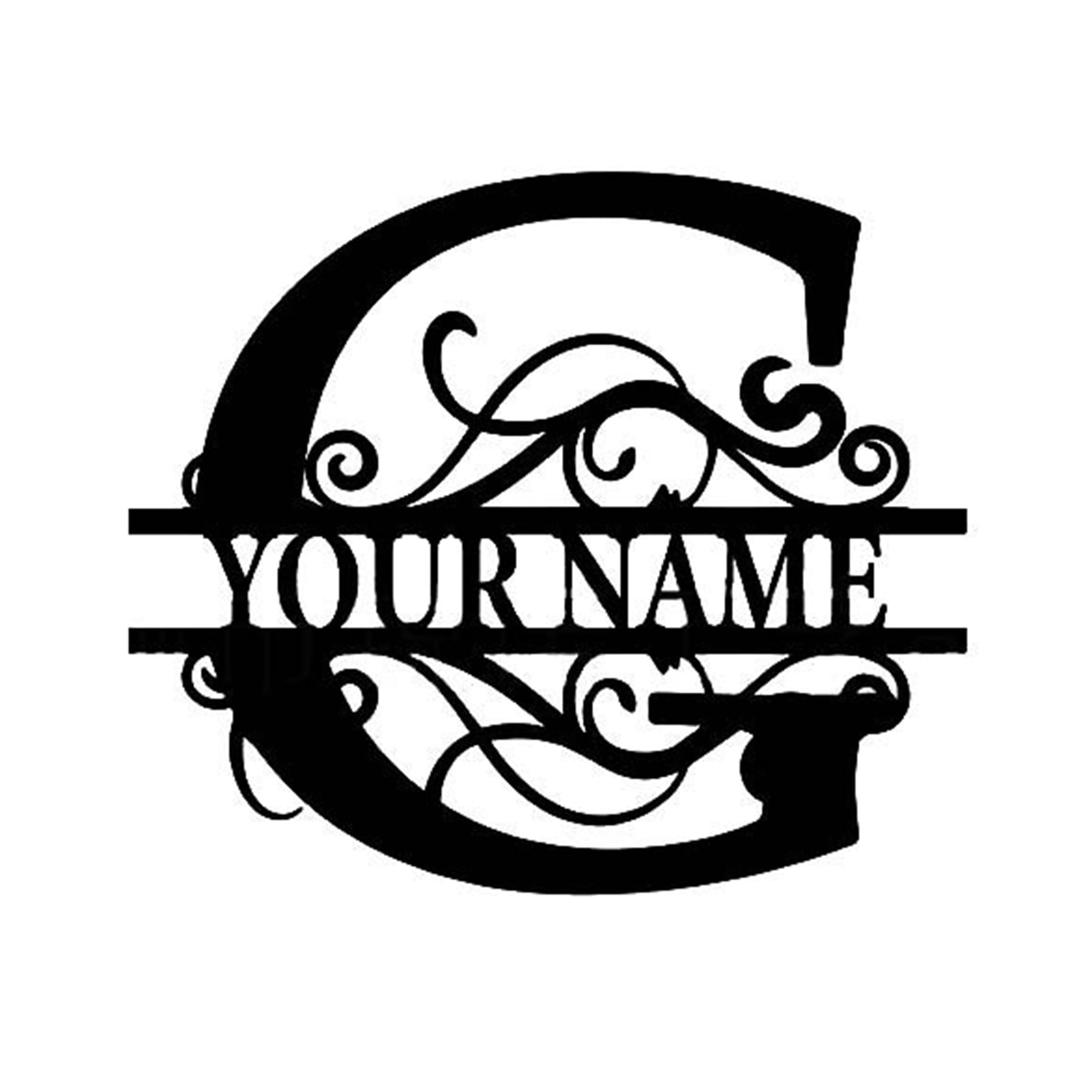 HYmarket Metal Family Name Sign 26 Letters, Weather Resistant, Door