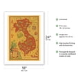 thumbnail image 2 of Indochine Française - French Indochina - Vietnam Cambodia Laos - Vintage Colored Cartographic Map by Lucien Boucher c.1938 - Bamboo Fine Art 290gsm Paper Print (Unframed) 18x24in, 2 of 4