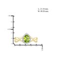 thumbnail image 3 of JewelersClub Peridot Ring December Birthstone Jewelry – 3/4 Carat Peridot 14K Gold Over Silver Ring Jewelry with White Diamond Accent – Gemstone Rings with Hypoallergenic 14K Gold Over Silver, 3 of 4