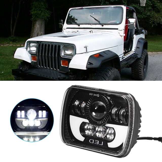 Faro 5x7 Pulgadas Faro Universal 90W LED Luz Cuadrada Faro De Haz Alto/bajo Impermeable