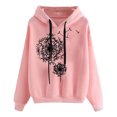thumbnail image 3 of Ahuyic Womens Long Sleeved Blouse Crew Neck Fall/Winter Warm Tops For Women, Womens Printed Off Shoulder Sleeves Long Sleeved Top Hooded Sweatshirt,XXL, 3 of 4