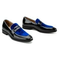 thumbnail image 3 of Mens Velvet Loafers Dress Shoes Loafers for Men Tuxedo Suit Shoes, Blue/31, 13 US, 3 of 5