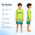 thumbnail image 6 of Big Chill Boys Swim Set - Boys Rash Guard Swim Set - UPF 50+ Rash Guard Long Sleeve Swim Shirt Board Short Swim Trunks (5-14), 6 of 7