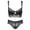 Black, variant on Varsbaby Sexy Lace Padded Push Up Bra Lingerie Sets for Women