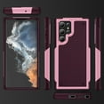 thumbnail image 5 of for Samsung Galaxy S22 Ultra Case, S22 Ultra Case with Self Healing Flexible TPU Screen Protector[2 Pack], Military Grade Dual-Layer Heavy Duty Case for Galaxy S22 Ultra 5G-Pink/Rose Red, 5 of 11