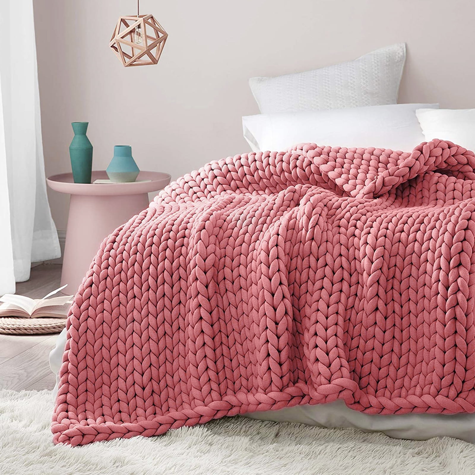 Details about   YnM Knitted Weighted Blanket Hand Made Chunky Knit Weighted Throw Blanket for... 