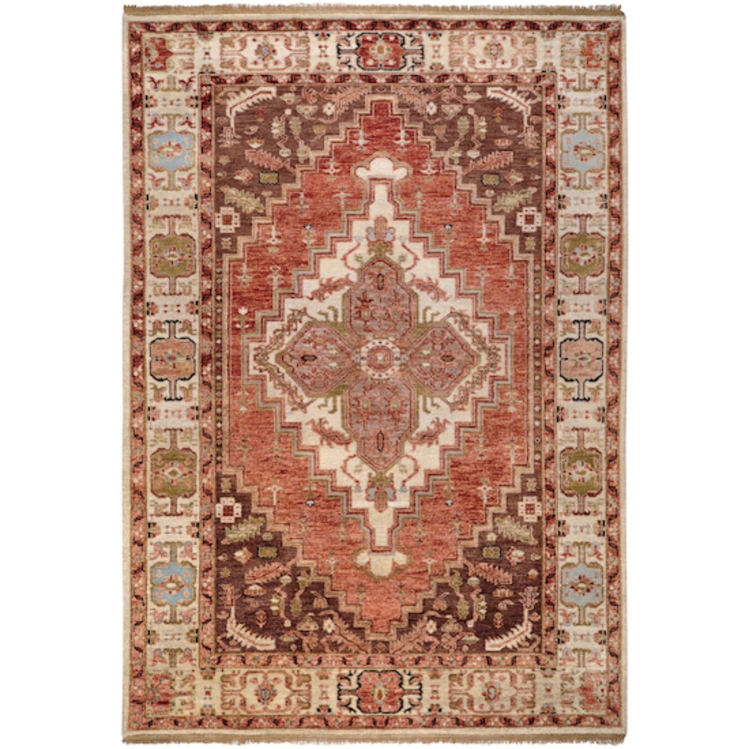 5 5 X 8 5 Fire Pit Brown And Biege Hand Knotted New Zealand Wool Rectangular Area Throw Rug Walmart Com