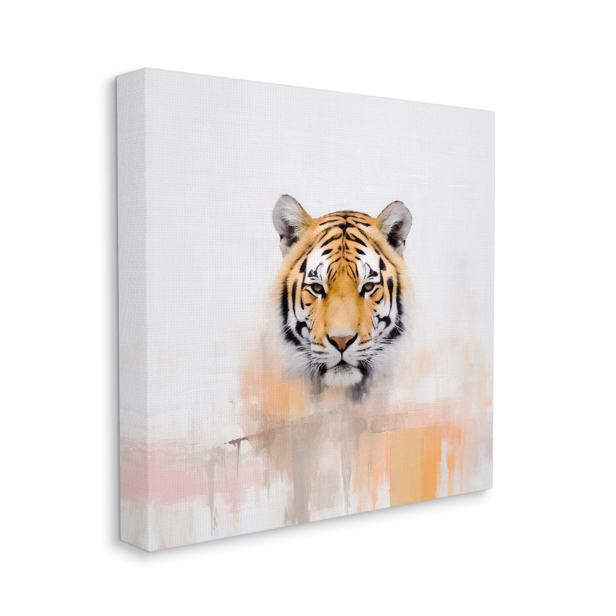 Stupell Industries Abstract Tiger Portrait Animals & Insects Painting Gallery Wrapped Canvas Art Print Wall Art, 36 x 36