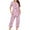 Pink, variant on Feancey Women's Pajama Set Christmas Matching Pj Sets Short Sleeve Pleated Tunic Tops and Capris 2 Piece Sleepwear Lounge Set with Pockets Green XL