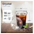 [500 Pack] 16 oz Clear Plastic Cups with Strawless Sip Lids, Disposable