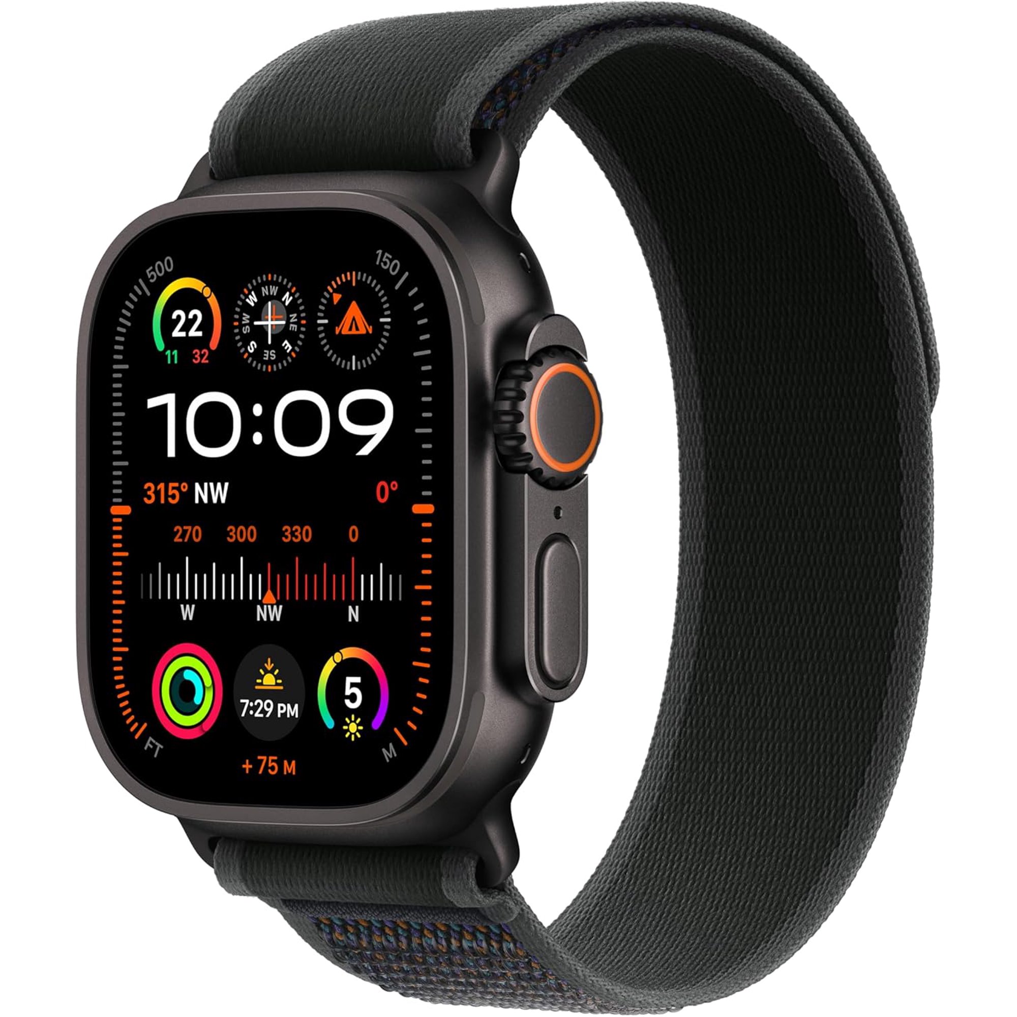 Apple Watch Ultra 2 (GPS + Cellular) 49mm Black Titanium Case with Apple Watch Ultra 2 (GPS + Cellular) 49mm Black Titanium Case with