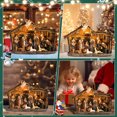 thumbnail image 2 of 12.5 INCH Wonder Garden Christmas Nativity Set Figurine - Nativity Scene Statue with Moss Stable Village Music Decor, 2 of 11