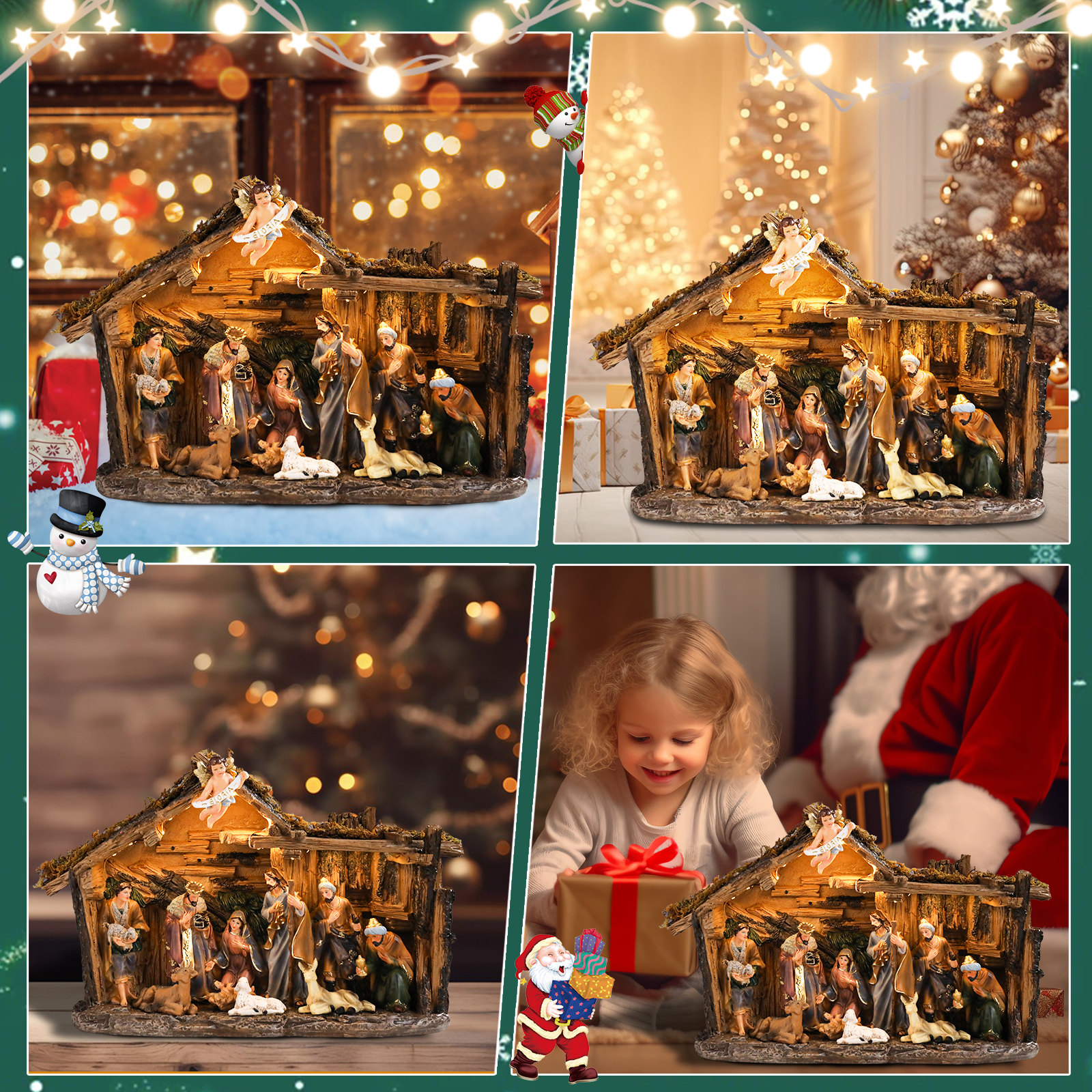 Wonder Garden 12.5 In Nativity Set with Stable photo 2