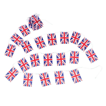 

FRCOLOR British Union Jack Full Flag Patriotic Themed Bunting Banner Hanging Pendant