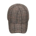 thumbnail image 6 of Mens Baseball Caps Plaid Print Adjustable Unisex Hat Fall Winter Seasons Running Workouts Outdoor Sports Khaki One Size, 6 of 9
