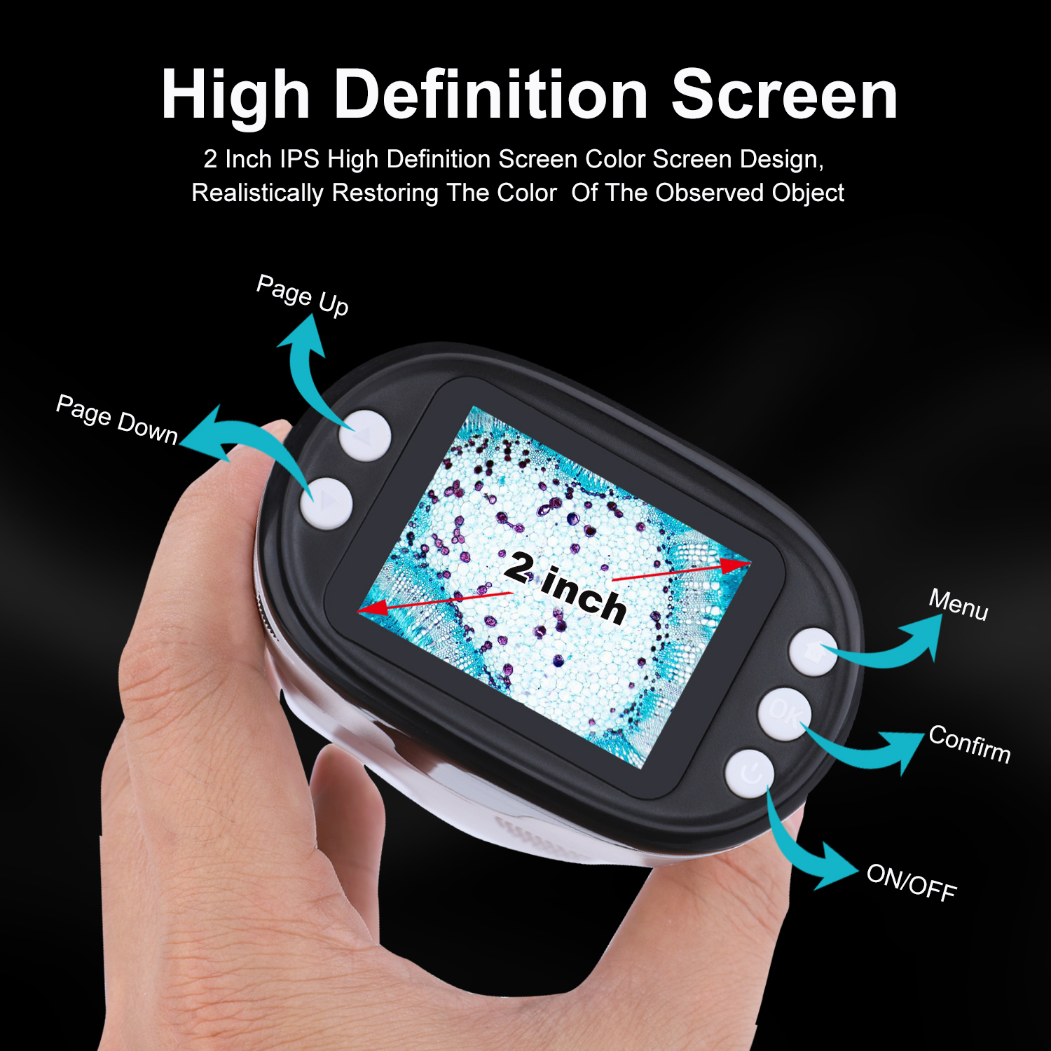 Uscamel Handheld Kids Microscope With 2-Inch Screen photo 2