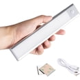 thumbnail image 1 of Luz de armario 23cm-Lámpara con sensor de movimiento interior, recargable por USB, instalación magnética/pegamento 3M, luz nocturna, cocina, dormitorio, escaleras, 1 of 5