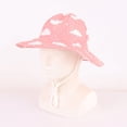 thumbnail image 7 of Kids' Cloud Print Sun Hat, Wide Brim with Mesh Ventilation and Adjustable Chin Strap for Summer Outdoor Use, 2-3 Years Pink 2-4Y, 7 of 7